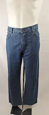 Jaeger Blue Cotton Straight Leg Mens Jeans Size 36R UK • £7.99