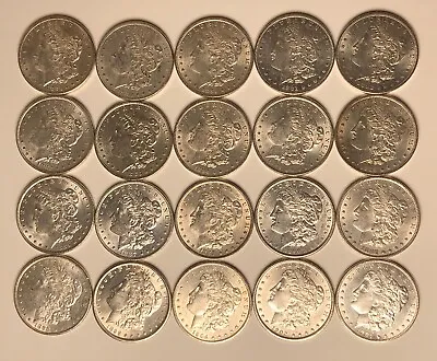 Roll Of 20 Morgan Silver Dollars AU+ BU MS Lot All Different Dates/ Mint Marks • $1099