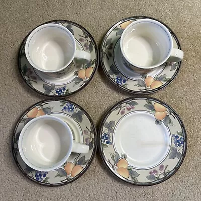 7-Piece Mikasa Intaglio Garden Harvest CAC29 Stoneware Tea Coffee Cup & Saucer • $19.99