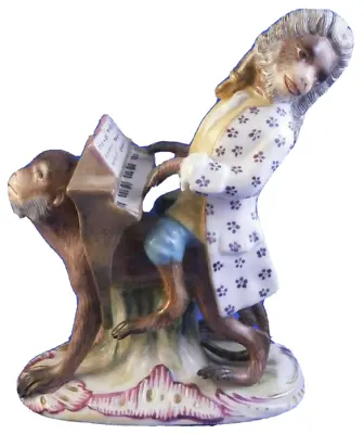 Antique 18thC Fuerstenberg Porcelain Monkey Band Figurine Porzellan Figur Figure • $1099