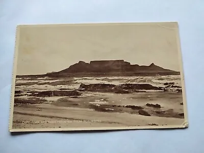 Cape Town & Table Mountain From Blauwberg Vintage B/W Post Card • $2