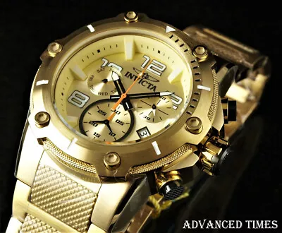 $99.90 • Buy Invicta 51mm Speedway XL Viper Swiss Z60 Chrono Mov't CHAMPAGNE Dial 18GIP Watch