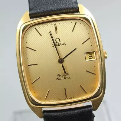 New Batt ◆N MINT++◆ Vintage Omega DeVille 1332 Date QZ Men's Watch From... • $549.35