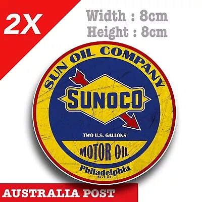 SUNOCO Motor Oil Vintage Old Rusted  Logo Sticker • $7