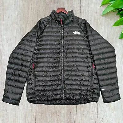 North Face 800 Fill Down Puffer Jacket Mens XL Black Lightweight Nylon Excellent • $74.99