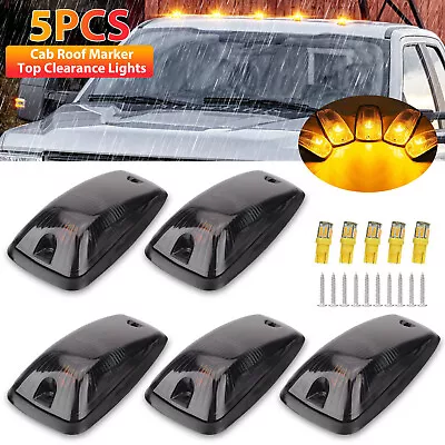 5pcs Smoke LED Cab Roof Light Marker Amber For 1988-2002 Chevy/GMC Pickup Trucks • $22.99