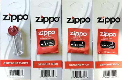 Zippo 3 Wicks 6 Flints • $7.99