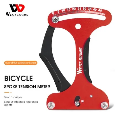 WEST BIKING Spoke Tension Meter Bike Bicycle Wheel Repair Fixing Tool Red • $17.99