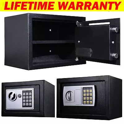 Digital Security Safe Box Electronic Money Cash Jewelry Deposit With Keys Lock • £33.63