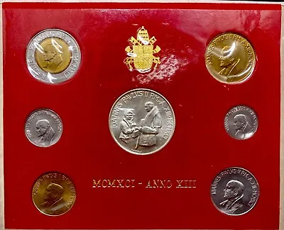 1991 VATICAN CITY 7-Coins POPE JOHN PAUL II SET  W/1000 Silver Lire KM234 - Exc • $59.90
