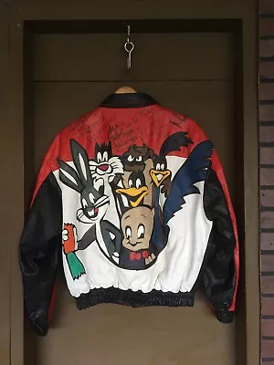 Rare Vintage 1990's Looney Tunes Bootleg Jacket SIGNED By LOS TUCANES DE TIJUANA • $330