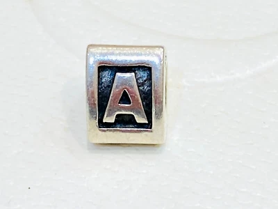 $45 • Buy Authentic Pandora Charm Alphabet Initial Letter A 790323 Retired Rare
