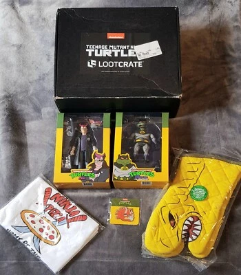 £230 • Buy NECA TMNT Cartoon Complete Loot Crate Scrag Donatello Dark Turtle Cowabunga Dude