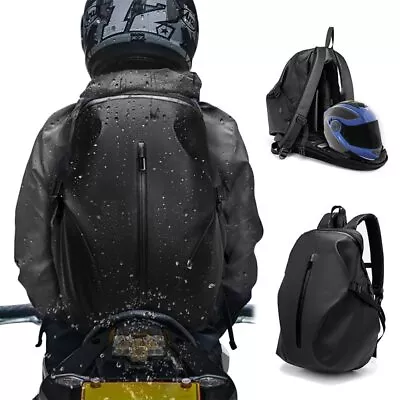 Motorcycle Backpack Waterproof Bag Hard Shell Backpack Polyester Riding Backpack • $40.99