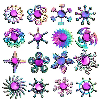 $9.99 • Buy 3D Rainbow Fidget Hand Spinner Finger EDC Focus Stress Reliever Toys Kids Adults