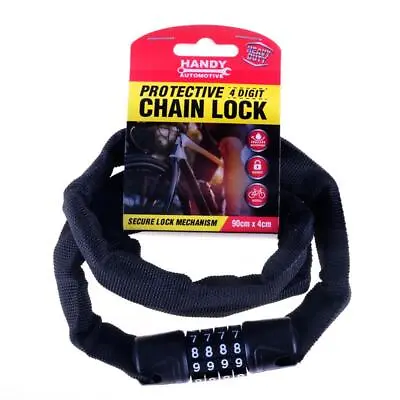 Protective Bike Chain Lock 4 Digit Code Secure Combination Latch Cable 90cm • $20.09