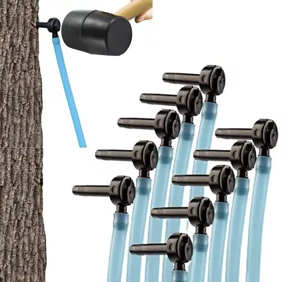 Maple Syrup Tree Tap & Sugaring Starter Kit Pack- 10 Taps & 10 3ft Drop Lines • $35.05