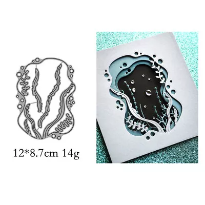 Sea Life Plants Jellyfish Frame Metal Dies Embossing Stencils Diy Paper Crafts • $4.79