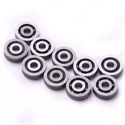 10pcs 3x10x3mm Miniature Deep V Groove Pulley Wheels Roller 603VV Ball Bearings • $8.45