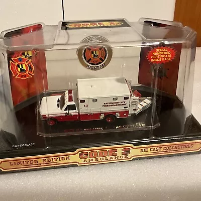 Code 3 1/64  AMBULANCE CITY OF BALTIMORE FIRE DEPT  #12103 Ltd/Ed. • £75