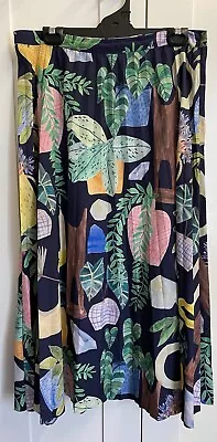 GORMAN Green Library Pleated Midi Skirt Size 14 • $67.66