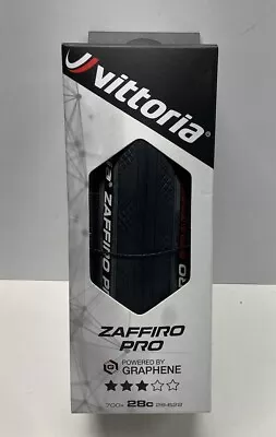Vittoria Zaffiro Pro V 700 X 28C Black Folding Clincher Graphene G2.0 • $39.99