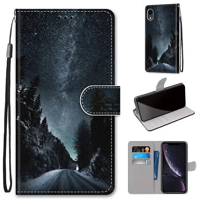 Starry Sky Flip Leather Wallet Card Holder Stand Case Covers For Various Phone • $6.40