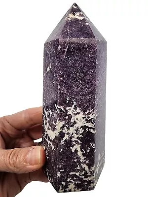 Lepidolite Crystal Polished Tower Brazil 428.1 Grams • $26.99