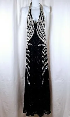 PANOPLY PROM PAGEANT EVENING HOMCOMING FORMAL DRESS WEDDING GOWN Sz 12 Silver • $150