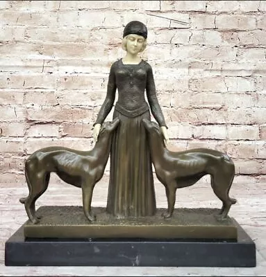 Solid Bronze-marble Sculpture  Forever Friends  By Chiparus Art Nouveau Sale Art • $289.50