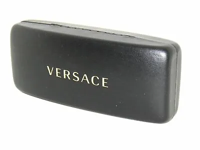 NEW Versace Black Medium Hard Case W/ 7X6in Cloth Sunglasses Eyeglasses • $19.95