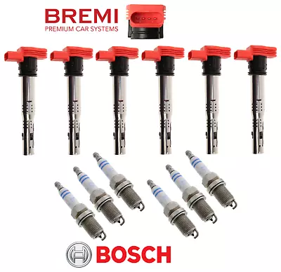 For Audi Porsche VW 3.0L Ignition Coil & Spark Plug Double Platinum (6sets) OEM • $192.46