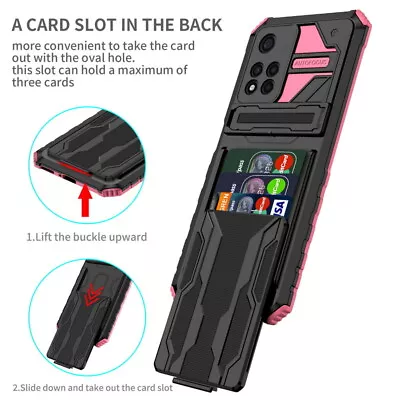 Shockproof Card Slot Holder Case For Xiaomi Mi 11T Redmi 10 Note 10 11 Pro Cover • $6.78