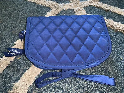 Navy Blue Open Flap Vera Bradley Small Make Up Bag Storage Holder • $7