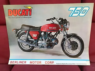 Ducati 750GT Berliner Motor Corp Poster Original Not A Reproduction • $30