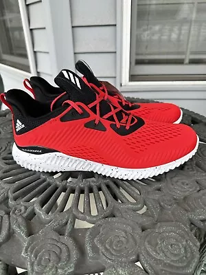 Adidas Men's Alphabounce 1 Running Shoes Red/Black/White Size 11.5 • $59.95