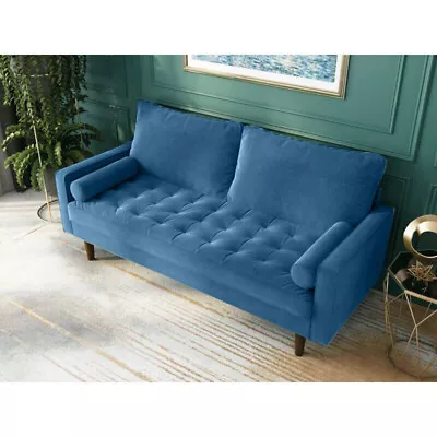 Lounge Sofa Armchair Velvet Fabric 3 Seater • $315