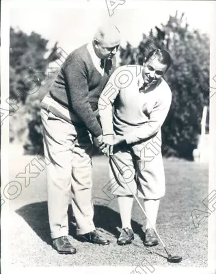 1933 Professional Golfer Gene Sarazen Gave James Farley Pointers Press Photo • $15