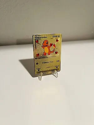 Charmander I Choose You Love Gold Metal Pokémon Card • $9.99