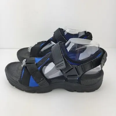 L.L. Bean Mens Size 8 Black Blue OBR77 Vintage Chunky 90's Water Hiking Sandals • $28