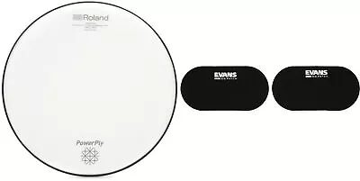 Roland MH2-12 PowerPly Mesh Drumhead - 12 Inch + Evans EQPB2 Value Bundle • $66.98
