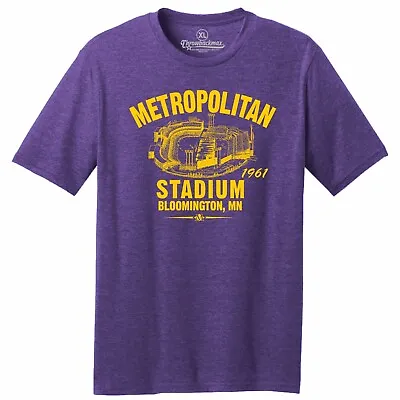 Metropolitan Stadium 1961 Football TRI-BLEND Tee Shirt -  Minnesota Vikings  • $22