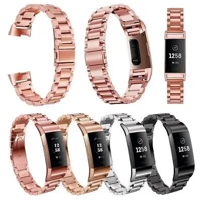 $9.99 • Buy Replacement For Fitbit Charge  4 3 SE 2 Stainless Steel Watch Band Metal Strap