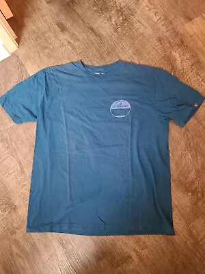 Rare Quiksilver Logo Hawaii 2019 Mountain & Big Wave Eddie Aikau Blue Shirt Xl • $30