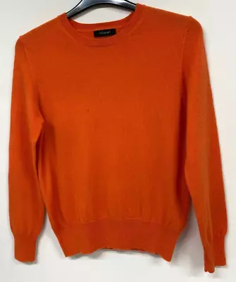 M&s 100% Pure Cashmere Jumper Uk 12 Mango Orange 728 • £21