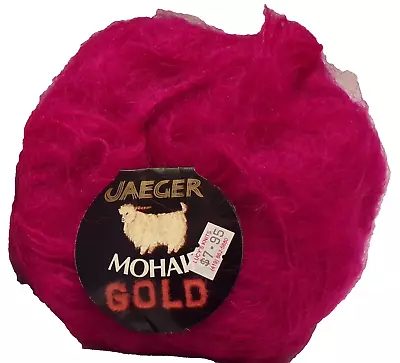Jaeger Mohair Gold; Shade 786 Magenta; 1 Full Ball • $8