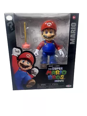 The Super Mario Bros Movie 5  Mario Figure Jakks PACIFIC Nintendo NEW IN BOX! • $10.99