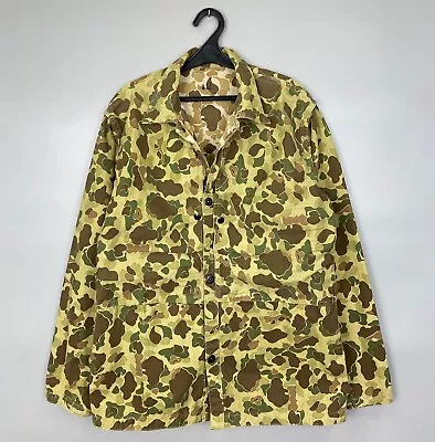 WW2 1940’s USMC Marine Corps Frogskin Camo HBT Jacket Size 42 • $999