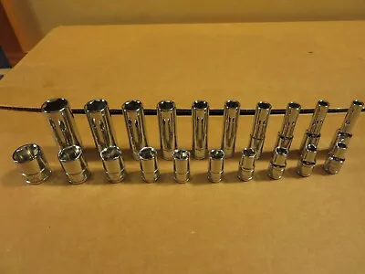 MATCO  SILVER EAGLE 1/4  DRIVE 20-PC SAE 6 Point SOCKET SET Shallow And Deep New • $87.50