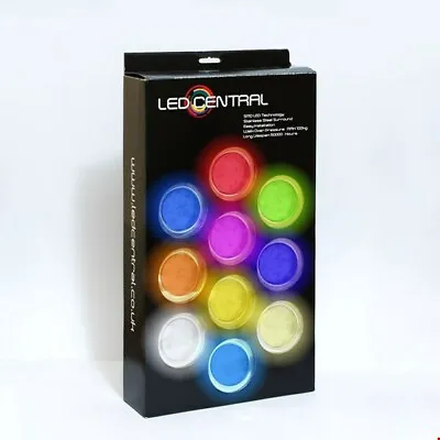 10x45mm LED RGB MULTICOLOUR DECK/DECKING/KITCHEN/PLINTH LED LIGHTS • £32.99